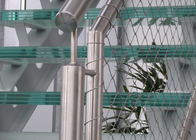 Customized SUS 316 ferrule type stainless steel wire rope mesh for stairs railing mesh 2.0 mm wire 50*50 mm hole