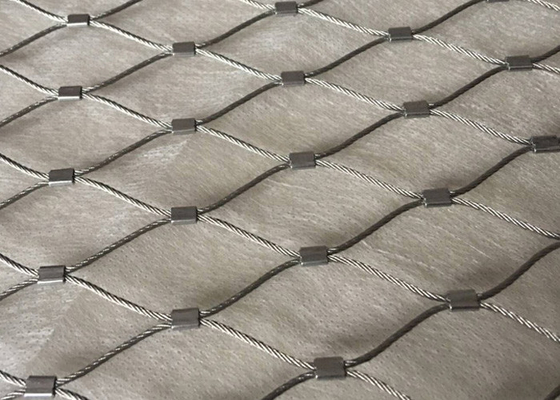 60 Mm Pitch Ferrule Balustrade Cable Mesh 60x104mm Opening