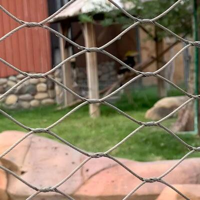 Flexible Stainless Steel Rope Mesh  Anti-Fall Netting for Zoo Cage Fence Balcony Stair