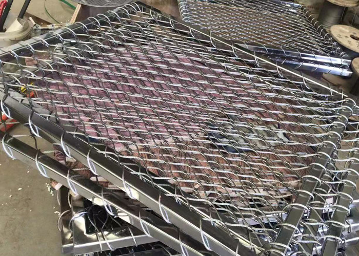 SUS316 Balustrade Cable Mesh Netting 3.0mm Anticorrosion Non Rusting