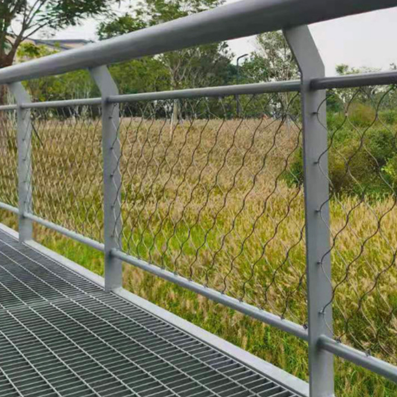 SS316 Bridge Railing Safety Mesh Stainless Steel Wire Rope Cable Mesh