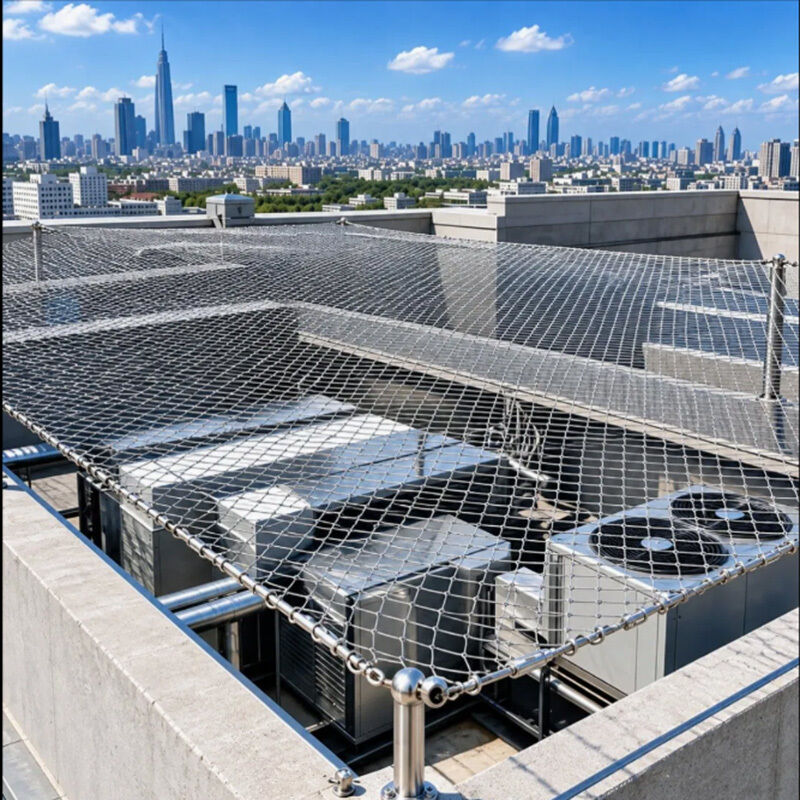Galvanized Steel Anti Drone Net with 6mm Wire Diameter and 500mm Hole Size for Oil Depot Drone Protection Net