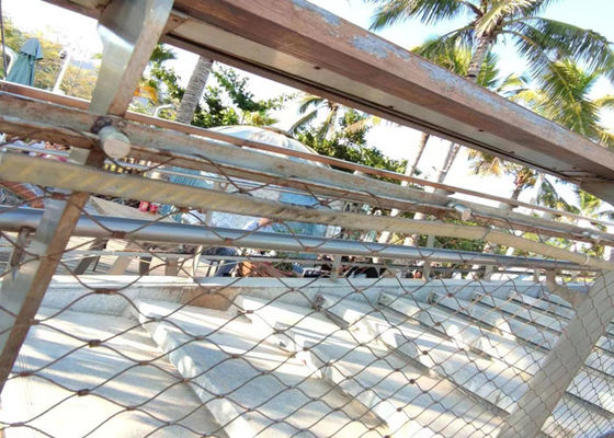 SS304 مرن سلك فولاذي مقاوم للصدأ شبكية 2.0 مم سلك 50x50 مم هول