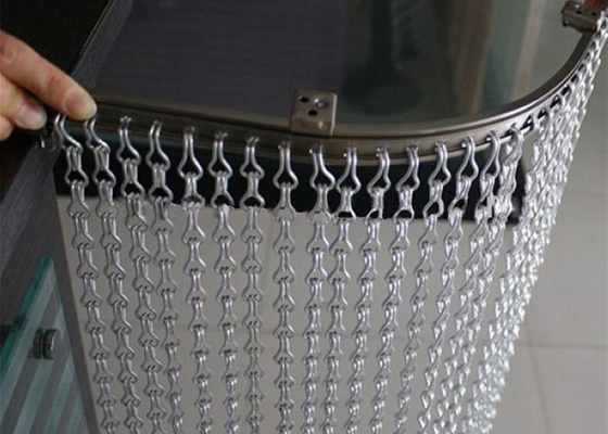 تخصيص الألومنيوم سلسلة ربط الجدران الستارية المعدنية للتسوق 90x210cm