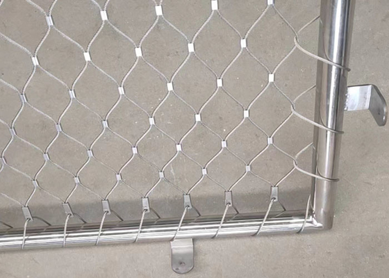 سياج شبكي بحبل كبل مخصص مع إطار سلك حبل 2.0 مم