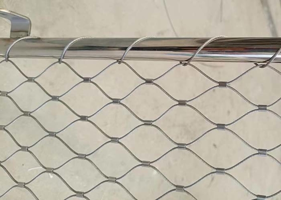 SS304 شبكة كبل حبل مع إطار مخصص لجدار الحدود