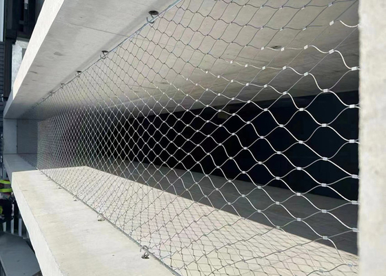 شنقا السلامة 25 * 25mm سلك حبل شبكة صافي المرونة المضادة للحمض