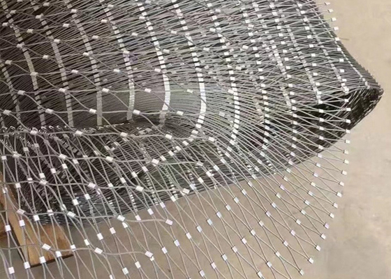شبكة حبل أسلاك الفولاذ المقاوم للصدأ مرنة 2 مم للدرابزين أو حديدي
