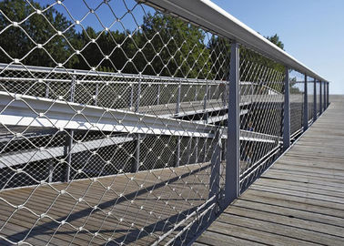 X-التوجهات الزخرفية سلك الحبل شبكة السياج الفولاذ المقاوم للصدأ 2.0mm