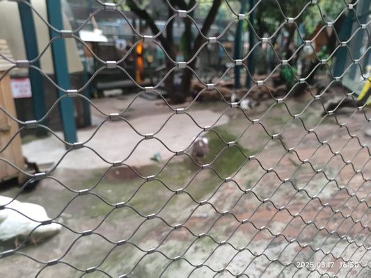 Twill Weave 2mm Aviary Wire Netting Stainless Steel Wire Rope Bird Netting Fence حديقة الحيوانات