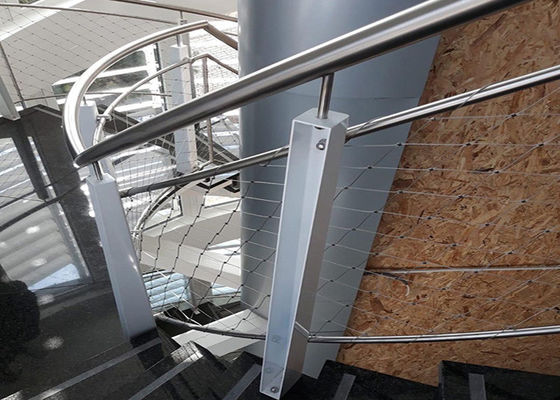 شبكة سلك حبل 2.0 مم للهندسة المعمارية للطويق للسلالم