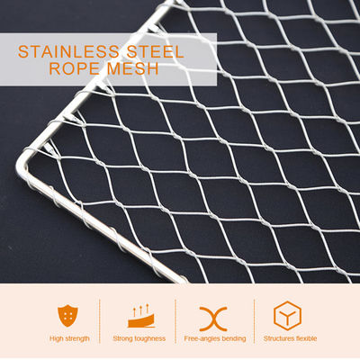 Ferruled 316 Inox Cable Webnet 1 X 19 شبكة أسلاك الفولاذ المقاوم للصدأ حبل