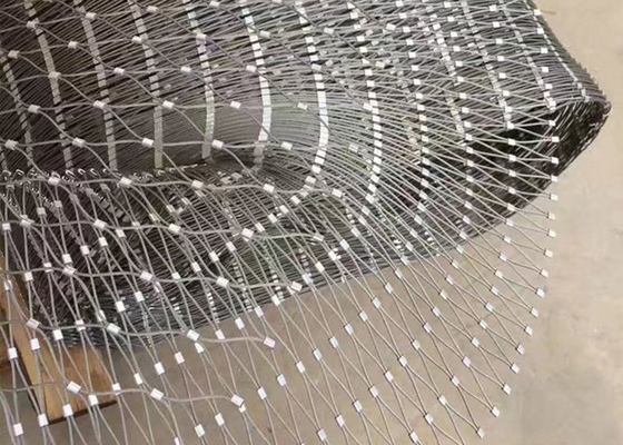 4mm مخصصة الفولاذ المقاوم للصدأ سلك حبل المنسوجة شبكة غير الصدأ